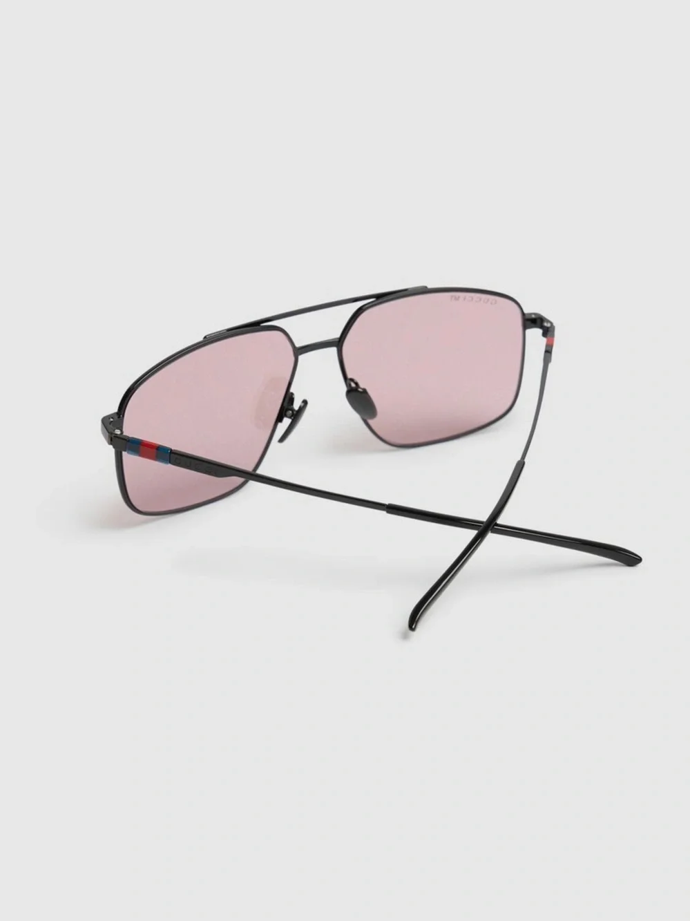 New Gucci GG1676S 005 Sunglasses Black Violet GG Monogram Mirror Authentic